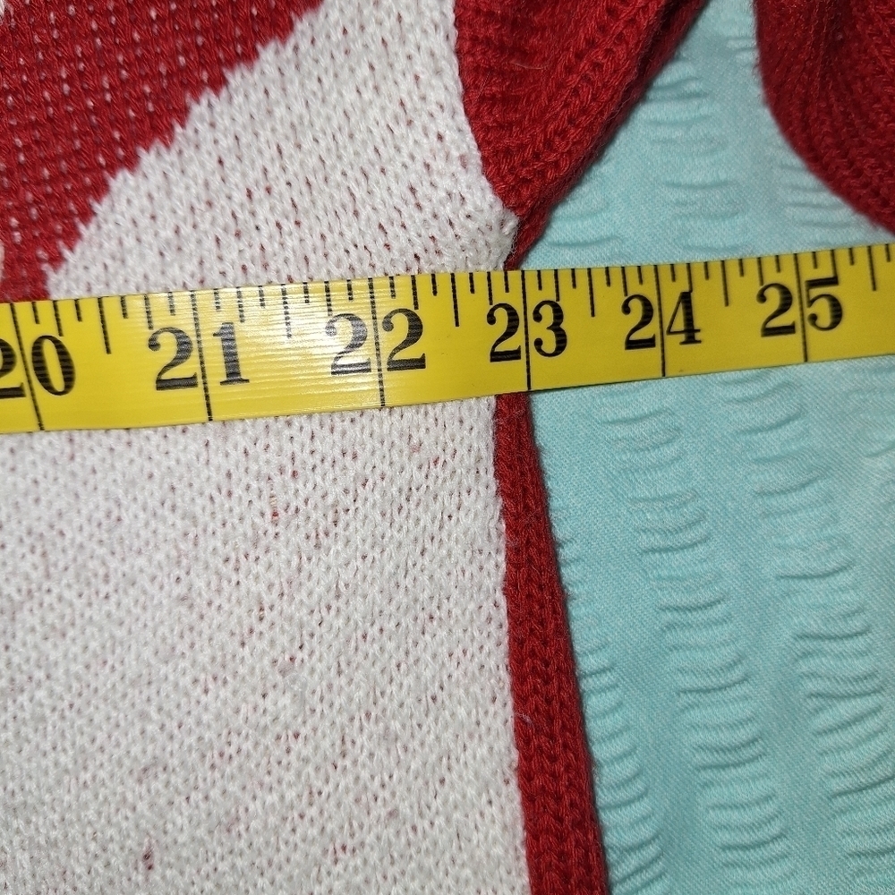 Joseph A Red White Cowl Neck Sweater XL - Picture 5 of 6
